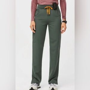 FIGS High Waisted Kade Cargo Scrub Pants “Moss”